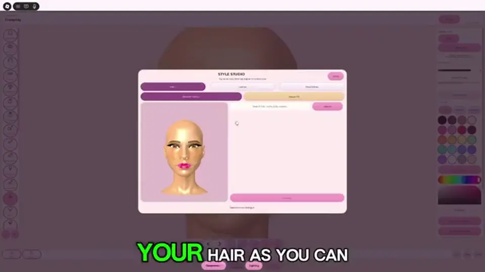 Makeup Mania avatar after makeup with a hair style on