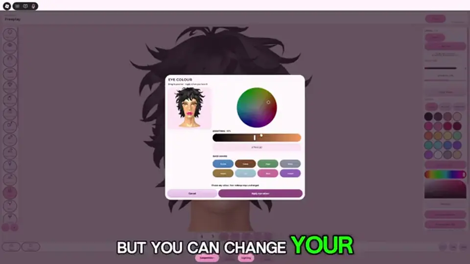 Makeup Mania full face at the end of the look after hair is on
